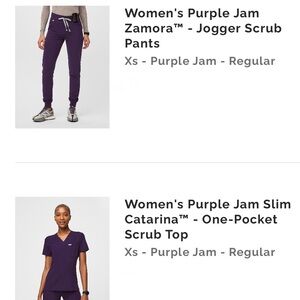 Figs Purple Jam Jogger Scrub Set
